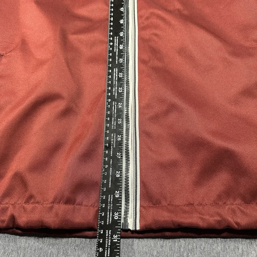 Roamers Seekers Full Zip Rain Jacket Wanderlust Men's XL Maroon EUC Lined Hooded
